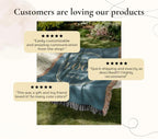 Personalized Custom Woven Blanket – Heirloom Quality Cotton Fringe Throw