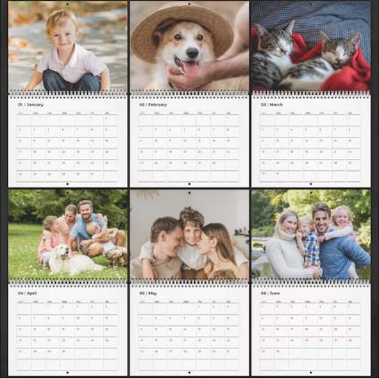 Custom Photo Calendar – Personalized 12-Month Keepsake Family Calendar