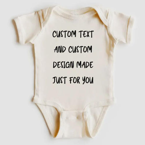 Custom Baby Bodysuit – 100% Cotton, Personalized Print, Soft Comfort